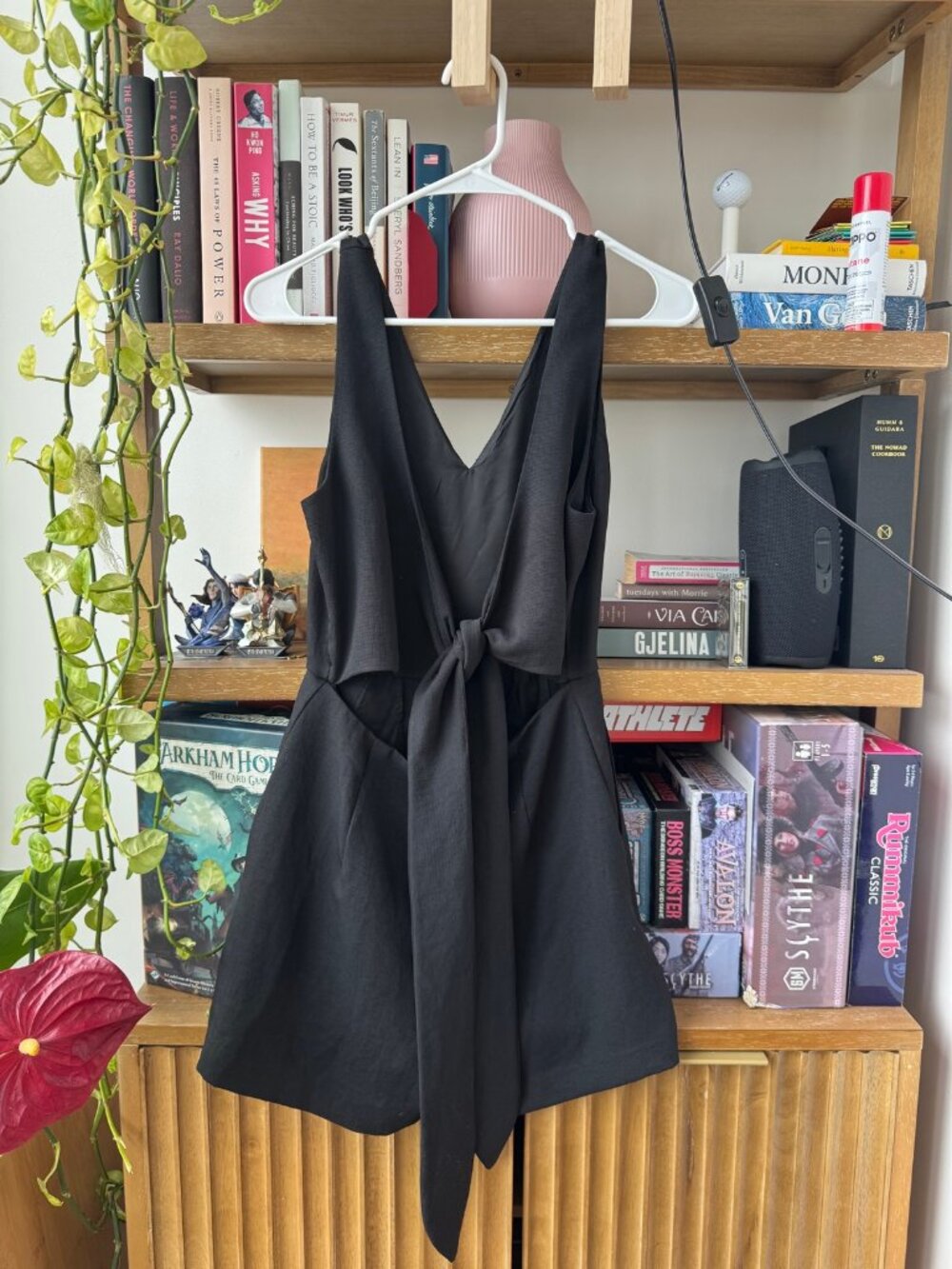 Wilfred Black Sleeveless Romper Tie Sash Size 6